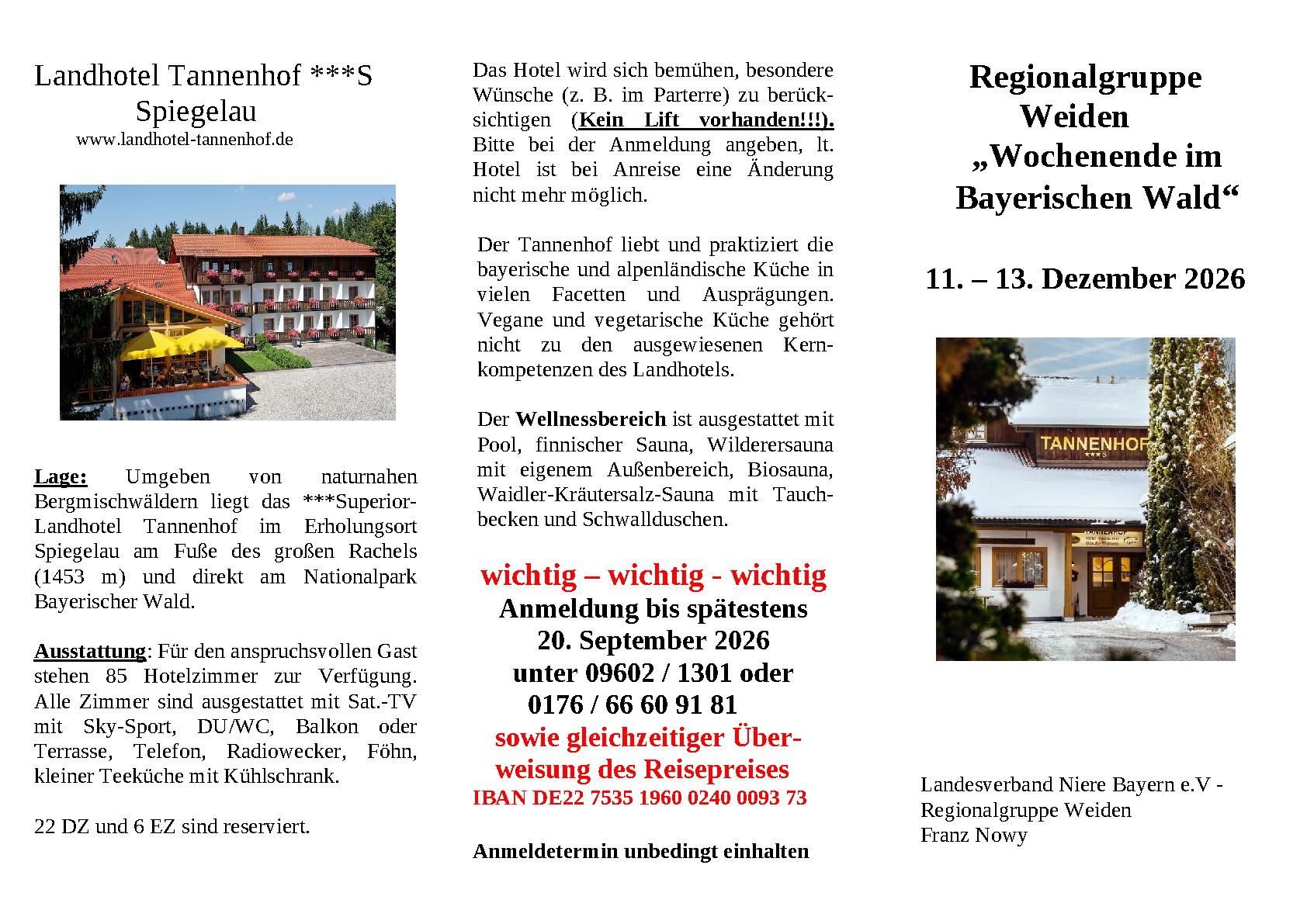 Einladungen RG Weiden