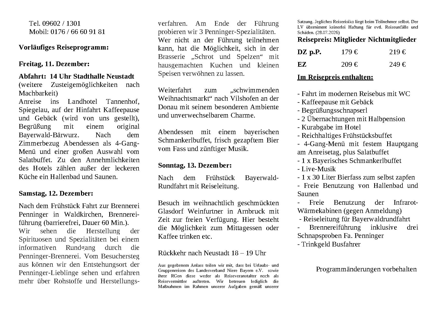 Einladungen RG Weiden