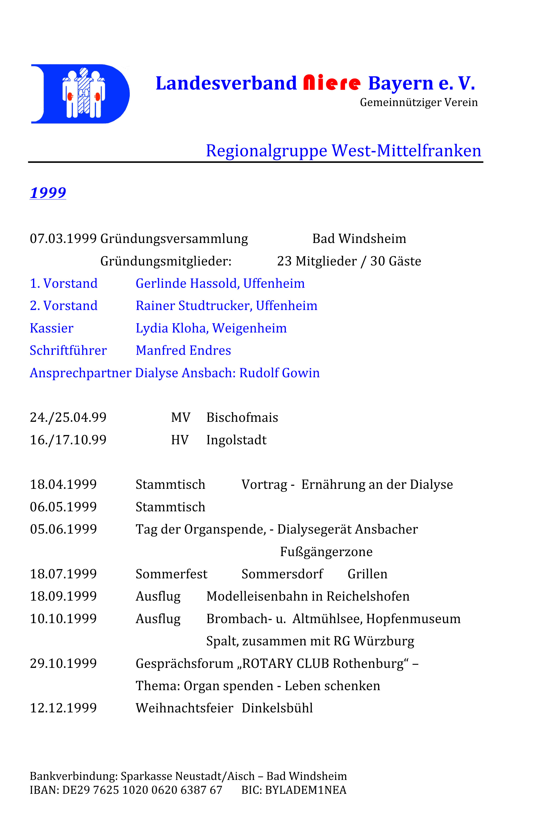 Chronik RG West-Mittelfranken